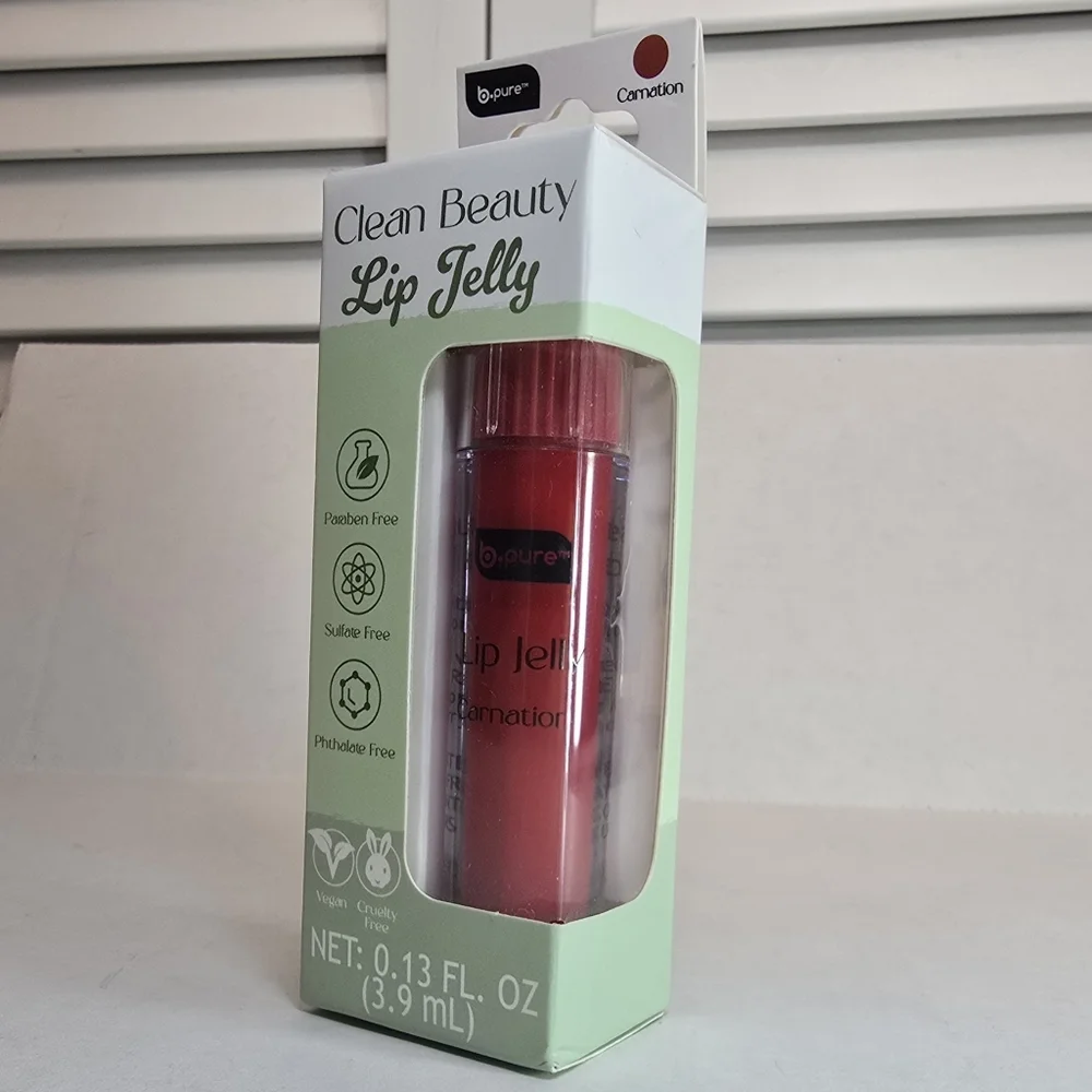 REVLON Fire & Ice Lipstick + BPURE Carnation Lip Jelly Set Classic Red Gloss Duo